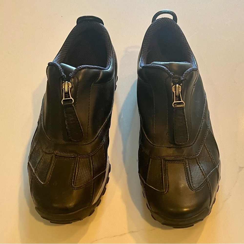 Men’s Vintage Polo Sport Ralph Lauren Black Leather Ankle Duck Boots Size 10